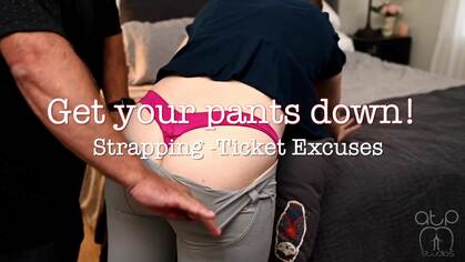 Get your Pants Down - Strap and Paddled in Thong Panties