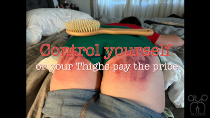 Take my Pants Down - Hairbrush and Strap on her Panties